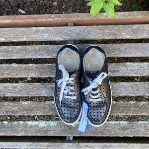 Rose Rankin polka dot tennis shoes metallic sz 6 women’s